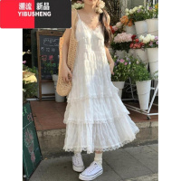 YIBUSHENG法式甜美吊带连衣裙女2024春季新款度假风仙气质长裙蛋糕裙