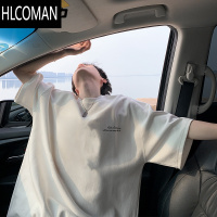 HLCOMANNELY2025新款男女短袖t恤简约字母印花港风情侣体恤夏