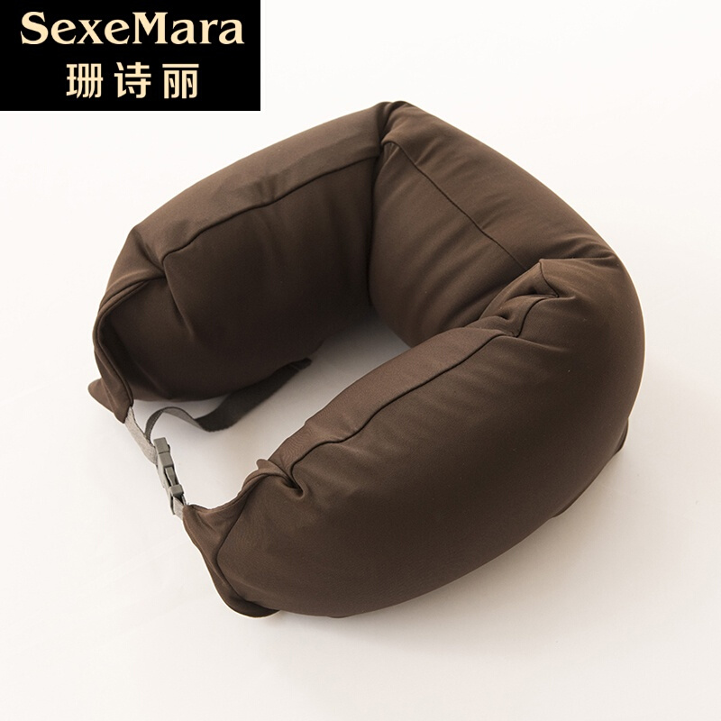 珊诗丽天竺棉微粒颈部靠枕旅行枕U型护颈办公室枕头飞机肩枕全棉
