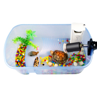 乌龟缸龟箱专用缸养小乌龟池饲养盆水陆缸龟房家用巴西带晒台别墅