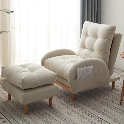 玖木九美 沙发椅子单人卧室靠背椅北欧榻榻米休闲小户型家用阳台折叠