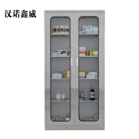 汉诺鑫威室文件柜不锈钢柜子储物柜资料柜档案柜带锁文件柜201通玻文件柜