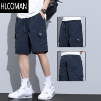 HLCOMAN冰丝工装短裤男士夏季薄款2025新款美式大码速干男款休闲五分裤男