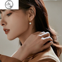 JiMi法式珍珠耳夹小众设计不对称无耳洞耳骨夹耳挂轻奢高级感耳饰耳环
