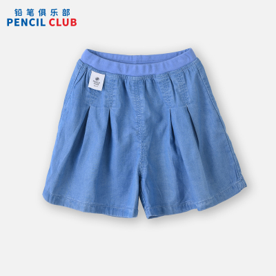 [1件3折]铅笔俱乐部童装2025夏装新款女童短裤儿童休闲裤子小童牛仔阔腿裤