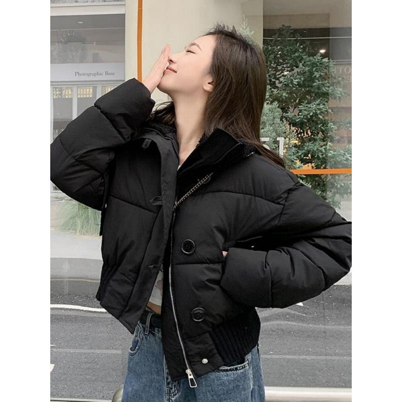 女冬季新款羽绒棉服短款加厚保高领棉衣棉袄韩版宽松时尚外套