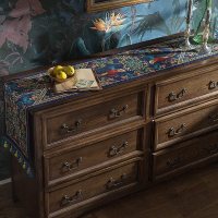 家柏饰(CORATED)电视机茶几洗衣机长方形搭巾盖巾餐桌布茶几桌布桌旗 A[电视柜布] 40*280cm