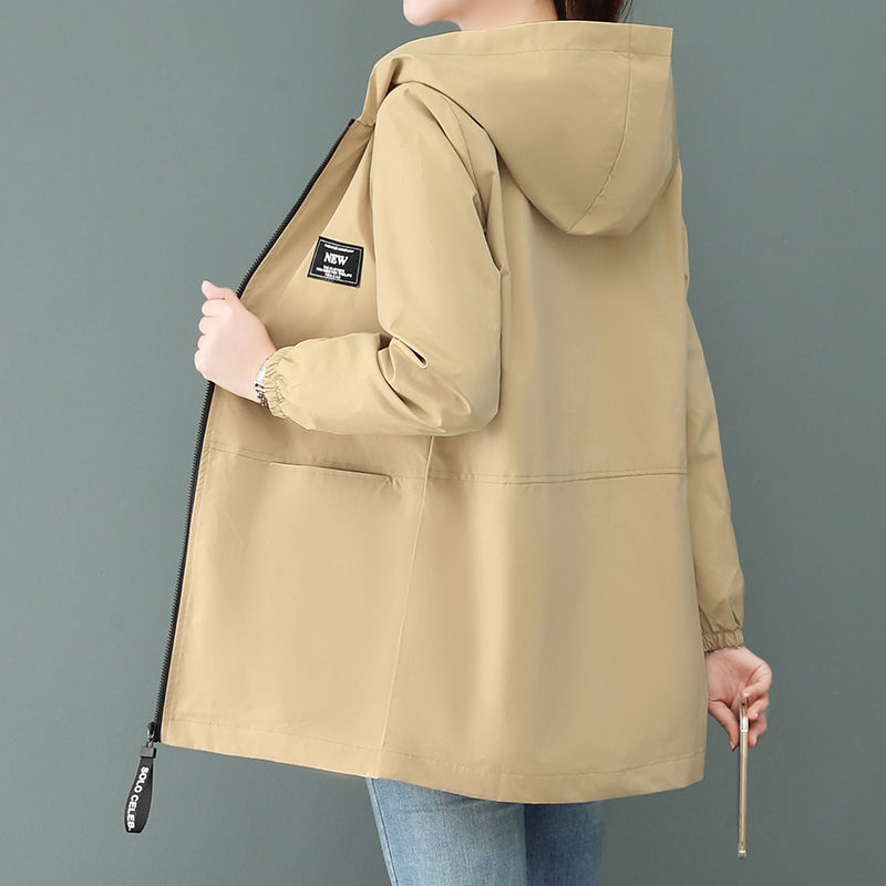 娇米诗 (jiaomishi)[双层带里布]风衣女2022春秋新款外套女连帽上衣