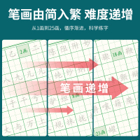 基础笔画(一+二+三)+常用3500字/共108张 [正版]笔画笔顺练字帖练字控笔训练全套偏旁部首儿童小学生练习写字成年
