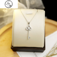 设计感太阳花项链女纯银韩国时尚网红钥匙吊坠锁骨链小众毛衣链女 JiMi