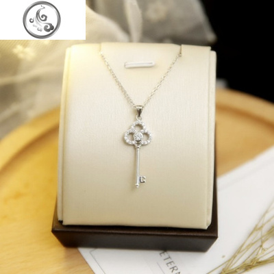 设计感太阳花项链女纯银韩国时尚网红钥匙吊坠锁骨链小众毛衣链女 JiMi