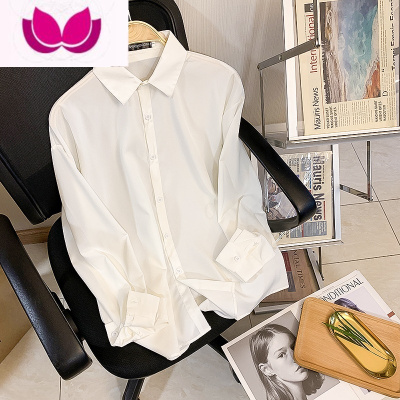 七斓白色衬衫男日系大码宽松休闲潮流内搭纯色衬衣2023新款长袖dk制服