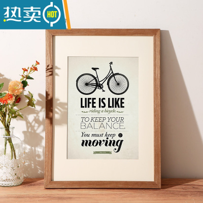 敬平实木画框装裱木质相框挂墙四4k8k八开水彩素描a3a4纸油画框架18寸 复古木纹 20寸挂墙[内径40.6*50.8