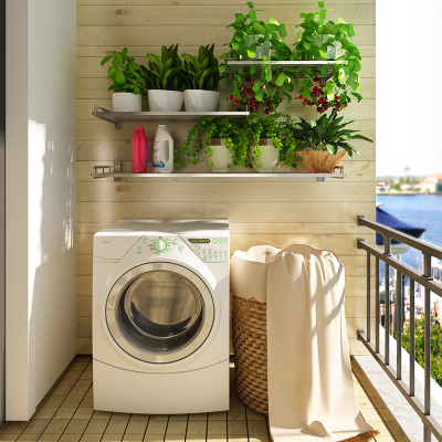 304不锈钢收纳植物架 阳台置ciaa物架壁挂墙上洗衣机置物架搁板架多层