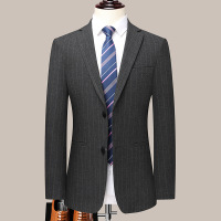 仿毛料婚礼西服套装商务正装男士西装厚款韩版职业西服伴郎套西男