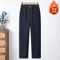 中老年女妈妈加绒加厚裤子中老年人冬季松紧裤女老人冬装老妈棉裤