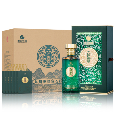 习酒九州美景宝石绿 送礼礼盒 酱香型白酒 53度 500ml*6瓶整箱 贵州习酒