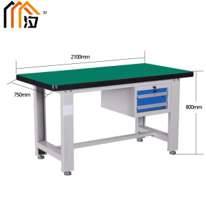 汐重型钳工操作台 工具桌210cm张