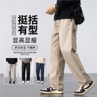 直筒工装裤男夏季美式宽松休闲裤子男士春秋潮牌阔腿拖地运动长裤