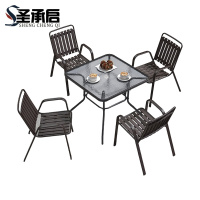 圣承启 桌椅组合 80方桌*4椅 套