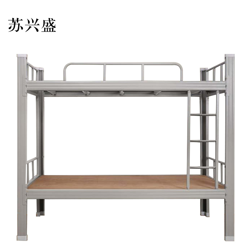 苏兴盛铁架床钢木床宿舍床灰色加厚型2000X1000含床板