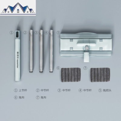 家用平板拖把干湿旋转拖地懒人一拖两用地拖布一拖就净 三维工匠