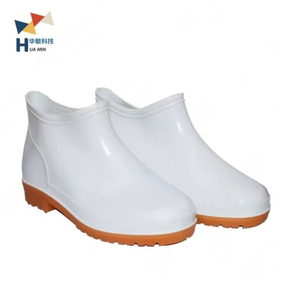华敏 雨靴 白色 矮腰 双