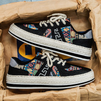 2025年春夏季男士百搭休闲日常潮流透气厚底新款男士平底布鞋