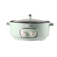 膳魔师智能电火锅EHA-4353A 5升大容量机械控温双档位家用健康煮食神器