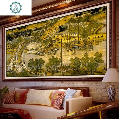 封后(FENGHOU)清明上河图十字绣2019新款全景满绣线绣2020客厅2米3米大幅山水棉线3股绣-200X100
