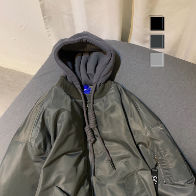 HongZun冬季韩版潮流飞行棉衣外套情侣加厚保暖连帽面包服棉服棉衣