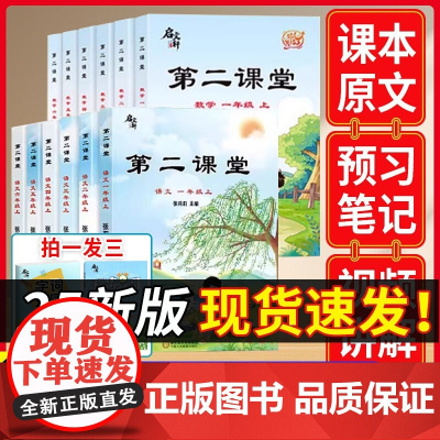 2024新版第二课堂一年级下册二三四五六年级小学语文数学英语人教版北师大版启学霸七彩课堂天天练教材全解随堂笔记同步练习册