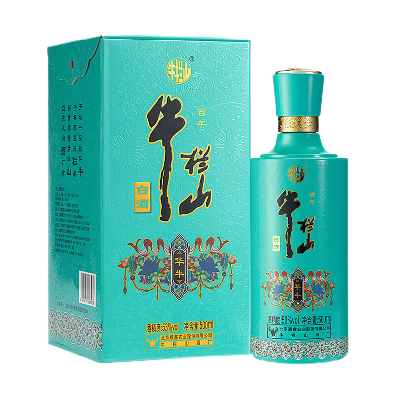 百年牛栏山北京 华牛 浓香型 优级 固态法白酒 53度 500mL 1瓶 华牛 单瓶装
