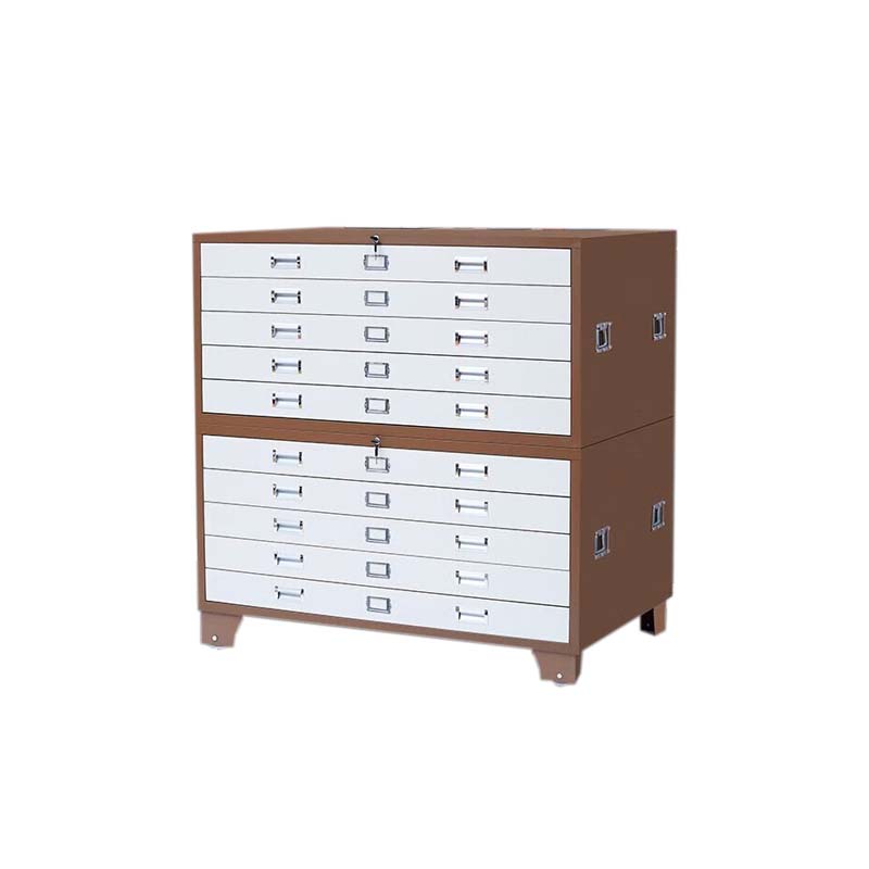 正斌底图柜工程资料图纸柜0号15号抽屉柜文件柜地图柜菲林柜图纸收纳柜0号咖白十抽1300*930*1200