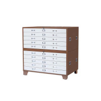 正斌底图柜工程资料图纸柜0号15号抽屉柜文件柜地图柜菲林柜图纸收纳柜0号咖白十抽1300*930*1200