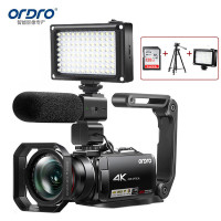 欧达(ORDRO) 豪华版 4K直播摄像机数码高清dv录像机专业vlog短视频摄影机家用旅游会议 AC7