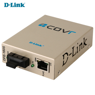 友讯（D-LINK）DFE-160S百兆单模双纤光电转换器光纤收发器（1个）