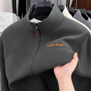 秋冬季男士外套立领中年男装休闲新款男士时尚夹克