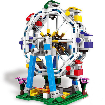 星堡积木XINGBAO创意游乐场游乐园塑料小颗粒拼装儿童积木玩具6岁以上摩天轮660片-