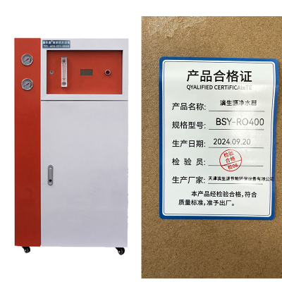 滨生源商用净水设备制水量60升内置11G压力桶橘白色BSY-RO400(台)