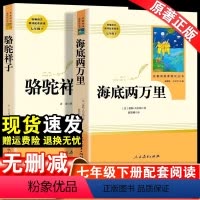 [人教版]骆驼祥子+海底两万里 [正版]朝花夕拾鲁迅原著+西游记无删减版七年级上册必读课外书人民教育出版社老师阅读白洋淀