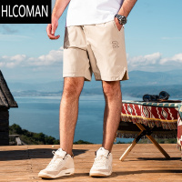 HLCOMAN轻薄速干夏季休闲运动短裤男弹力宽松五分裤子外穿冰丝中裤
