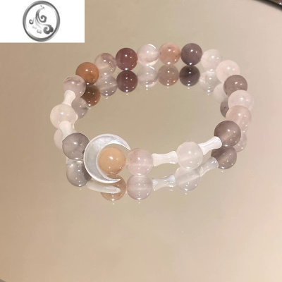 JiMi新中式简约串珠手链异域民族风手串2023新款复古国潮古风手镯