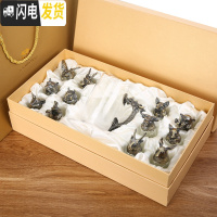 三维工匠白酒杯家用分酒器套装创意小号玻璃酒具12只中式一口杯玻璃杯