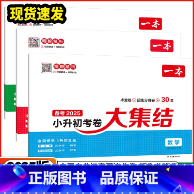 3本[语+数+英]❤️全国通用 小学升初中 [正版]备考2025小升初考卷大集结语文数学英语全国通用版小学毕业升学精选真