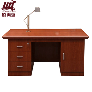 凌美盛 办公桌油漆木质贴皮单人桌1.2米LMS-12/张