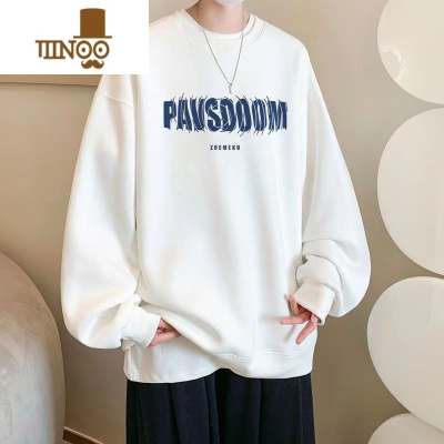 YANXU薄款圆领卫衣男ins港风潮牌宽松百搭潮流长袖情侣装加绒外套