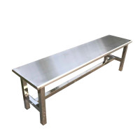 戴劲 不锈钢长条凳浴室凳更衣室换鞋凳休息区长凳 长120宽35高45cm