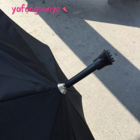 半自动铁伞架 银胶布 塑胶手柄YF-L2021025 晴雨两用伞