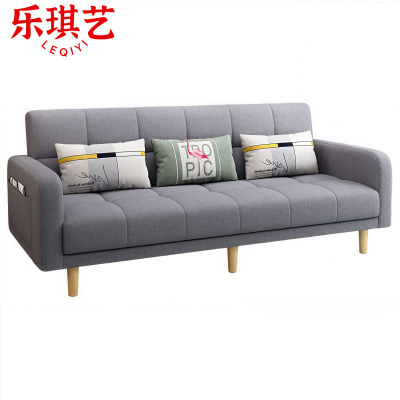 乐琪艺 折叠沙发床 浅灰(棉麻)张